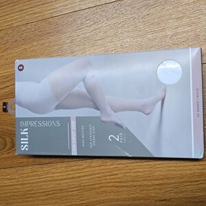 Silk Impression White Small Pantyhose